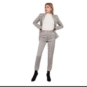 EXPRESS X Negin Mirsalehi mixed plaid trousers